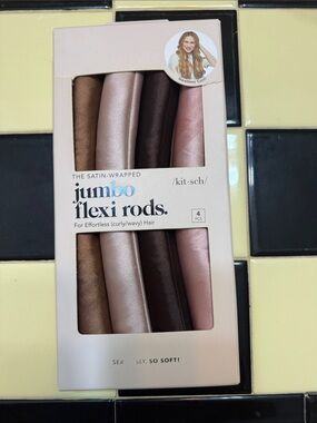 Kitsch Satin-Wrapped Jumbo Flexi Rods - Pink, Rose Gold, Brown